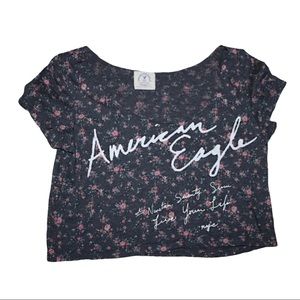 American Eagle floral cropped top (Size S)
